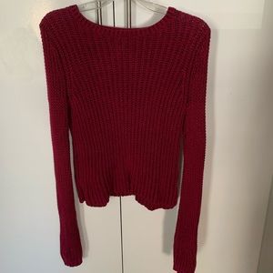 pink knitted sweater